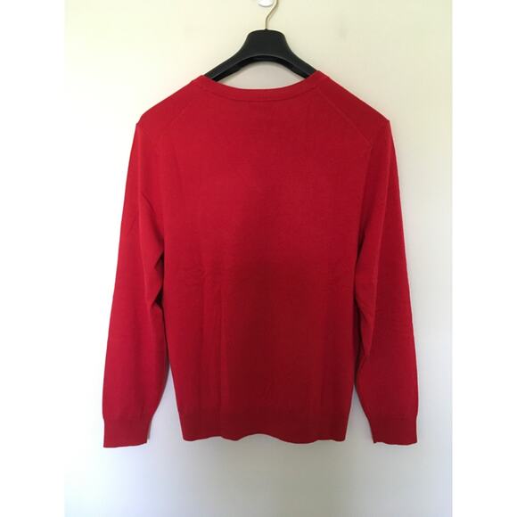 Lands’ End School Uniform Men's Performance V-neck Sweater Sz L Rich Red NWT - Picture 8 of 15